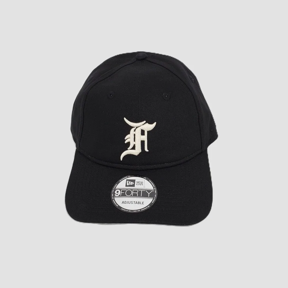 New‎ Era Fear of God Essentials 9FORTY Hat Mens Black Adjustable Strapback Cap
